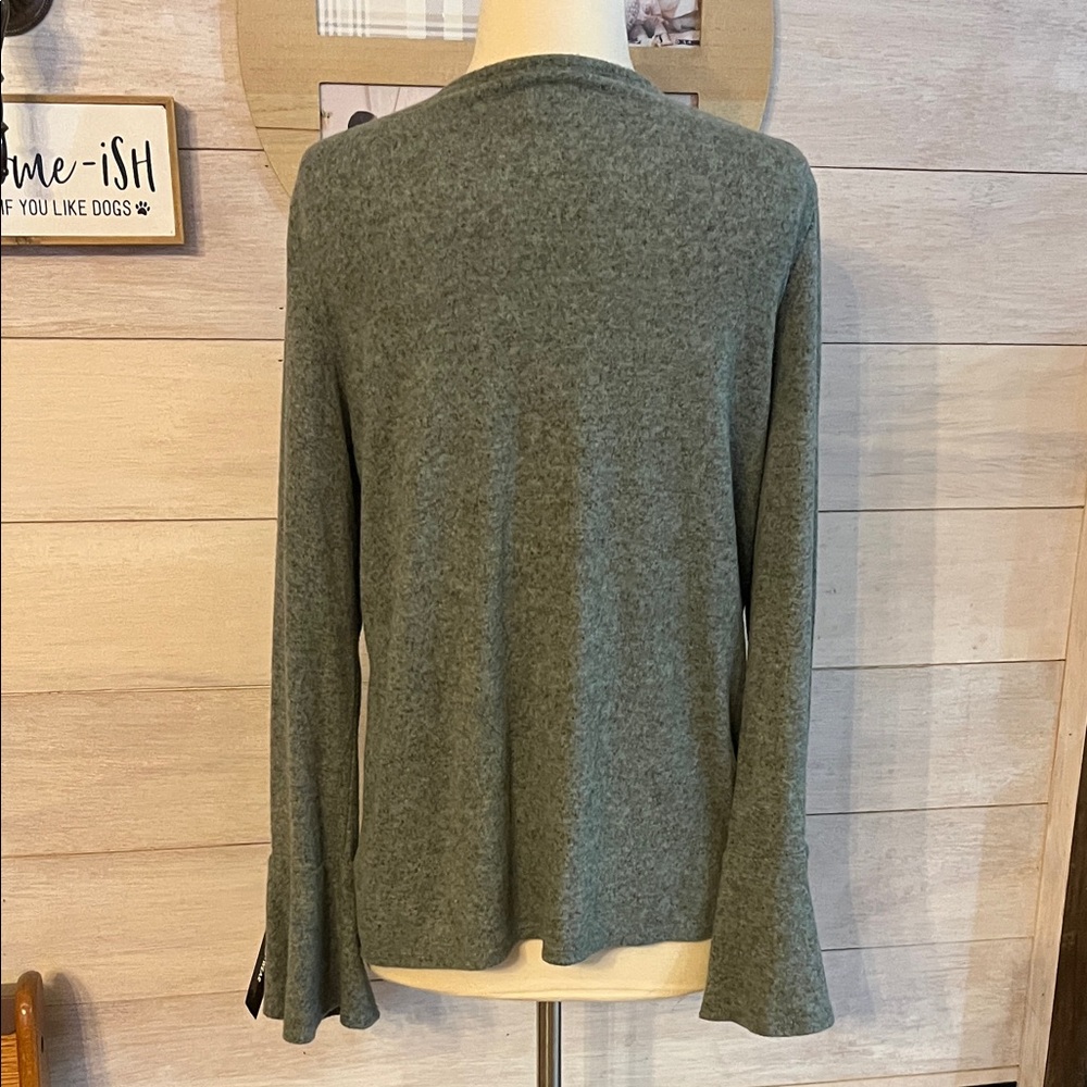 Bwear Charcoal Lace-Up Long Sleeve Top XL - Picture 4 of 6